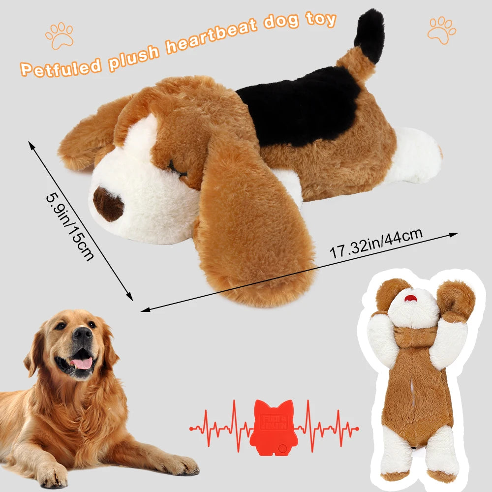 Puppy Heartbeat Toy with Squeaky Chew for Crates and Kennels Sleep Aid - My Pet Serenity