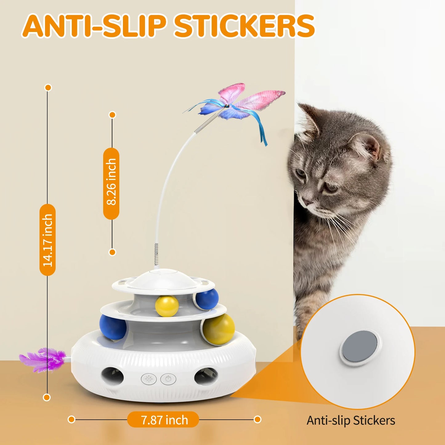 Rechargeable USB Cat Laser Toy - Interactive Indoor Puzzle Feather - My Pet Serenity
