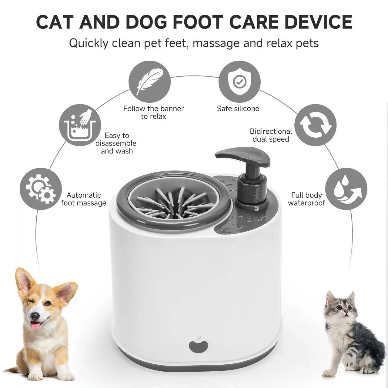 Electric Pet Paw Cleaner for Dogs and Cats - No Scrubbing Required - My Pet Serenity