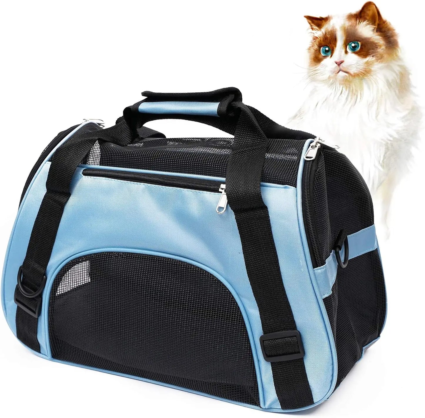 Portable Dog and Cat Carrier Bag for Travel, Breathable Mesh, Pets - My Pet Serenity