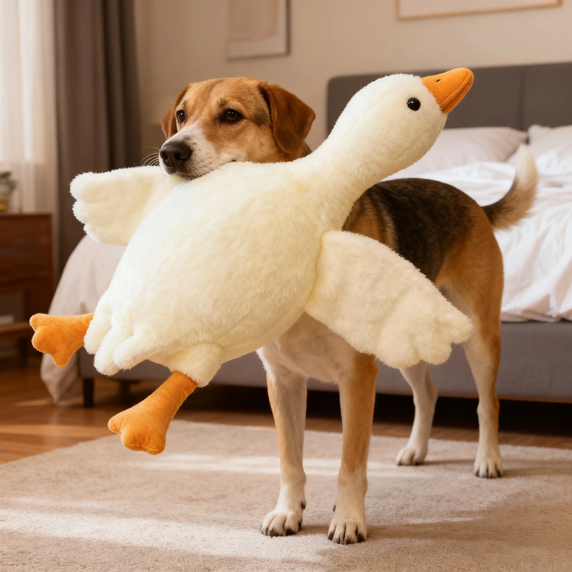 50cm Goose Plush Toy for Cats and Dogs - Anxiety Relief Companion - My Pet Serenity