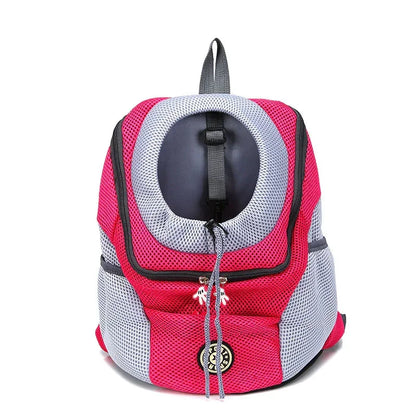 Double-Shoulder Mesh Dog Carrier Backpack for Travel | Pet Carrier - My Pet Serenity