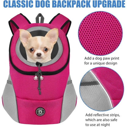 Double-Shoulder Mesh Dog Carrier Backpack for Travel | Pet Carrier - My Pet Serenity