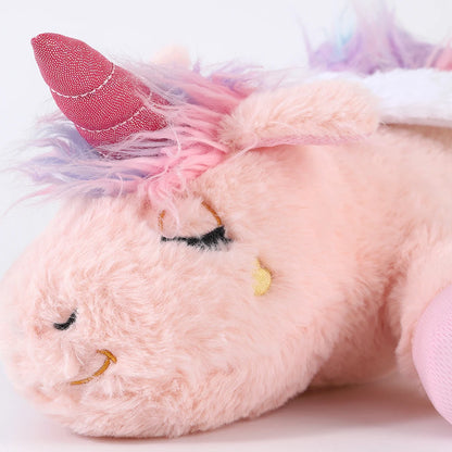Puppy Plush Unicorn Dog Toy Heartbeat Sound - Sleep Aid, Durable - My Pet Serenity