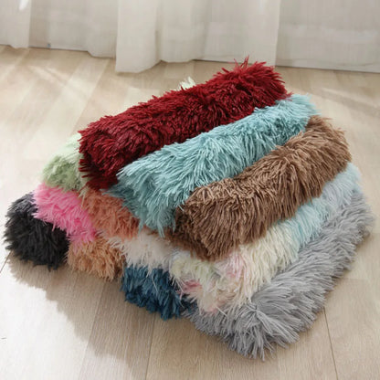 Winter dog and cat bed mat, washable plush cushion, warm and soft - My Pet Serenity