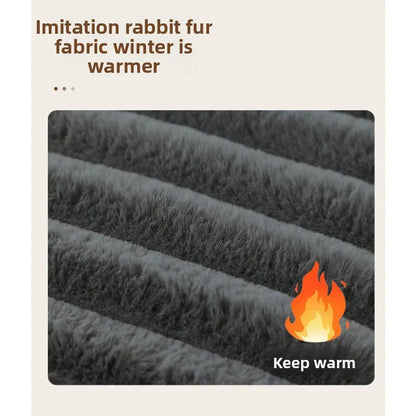 Rectangular Plush Dog Bed for Winter - Small to Large Pets & Cats - My Pet Serenity