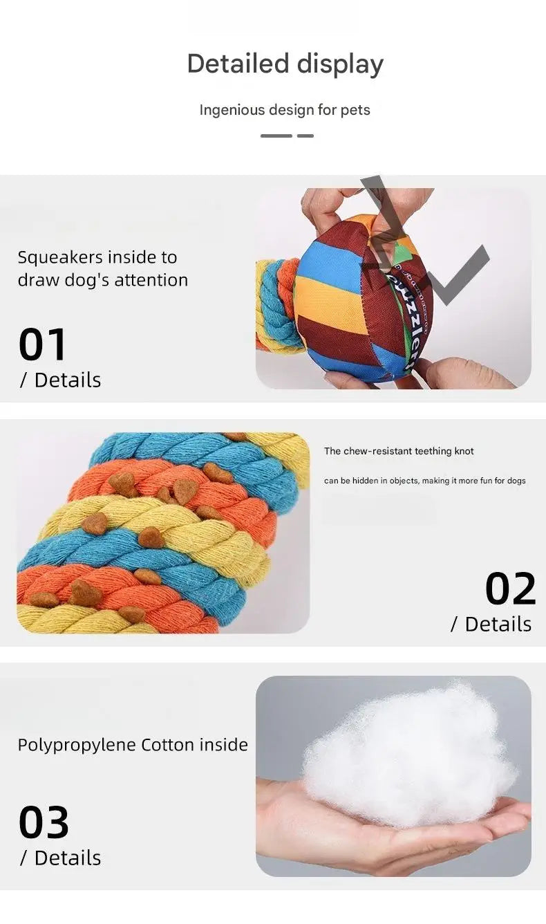 Rainbow Twist Candy Dog Chew Toy with Squeaker - Bite-Resistant - My Pet Serenity