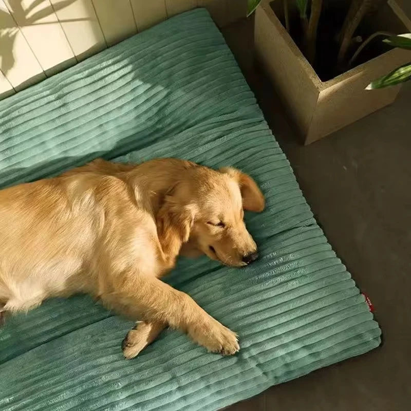 Corduroy Dog Bed - Winter Warm Sleeping Mat for Small to Large Dogs - My Pet Serenity