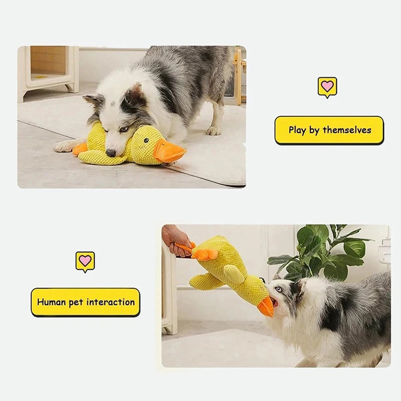 Dog Plush Duck Toy with Squeaker - Soft, Bite-Resistant - My Pet Serenity