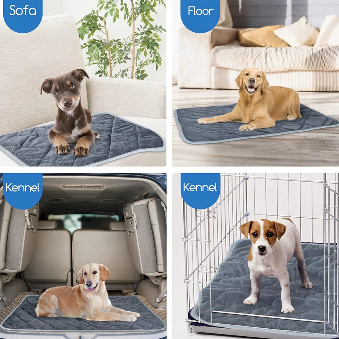 Self-Heating Pet Pad for Dogs & Cats, Kennel Mat, Washable, Anti-Slip - My Pet Serenity