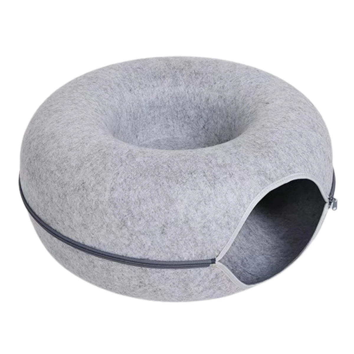 Cat Tunnel Bed - Interactive Felt Indoor Toy for Cats and Kittens - My Pet Serenity
