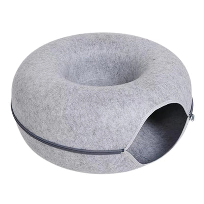 Cat Tunnel Bed - Interactive Felt Indoor Toy for Cats and Kittens - My Pet Serenity