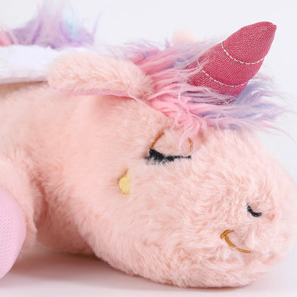 Puppy Plush Unicorn Dog Toy Heartbeat Sound - Sleep Aid, Durable - My Pet Serenity