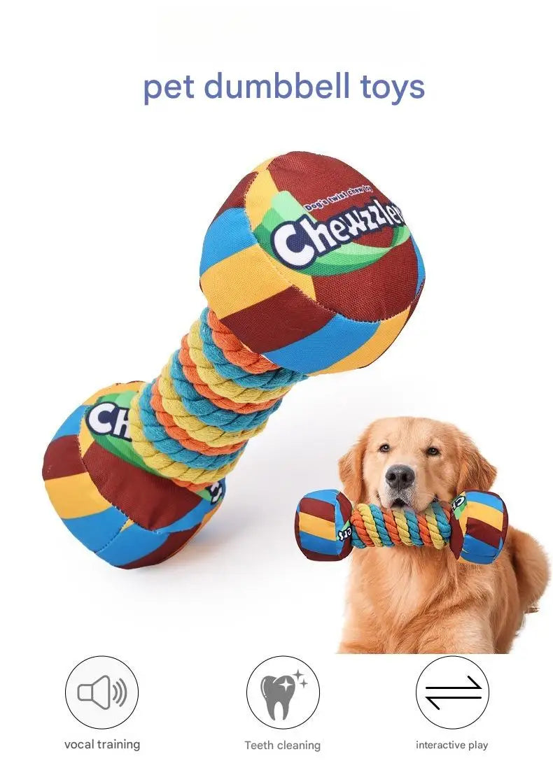 Rainbow Twist Candy Dog Chew Toy with Squeaker - Bite-Resistant - My Pet Serenity