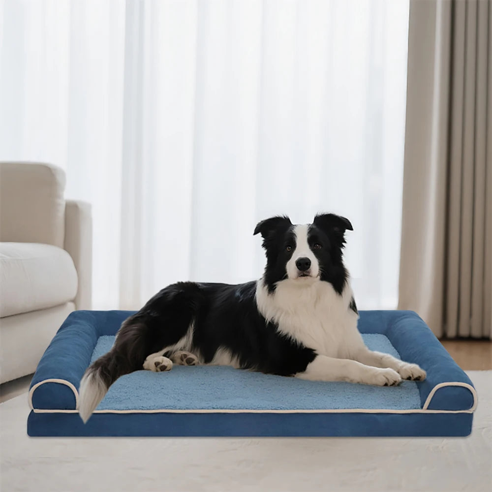 Winter Memory Foam Dog Bed for Medium–Large Dogs, Plush, Warm - My Pet Serenity