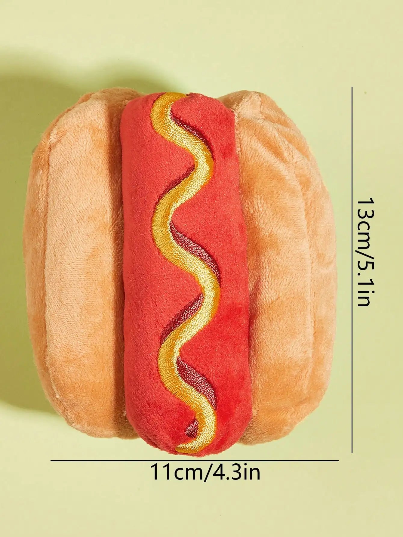 Dog Chew Toy Plush Squeaky Hot Dog Design Durable Interactive Teething Toy - My Pet Serenity
